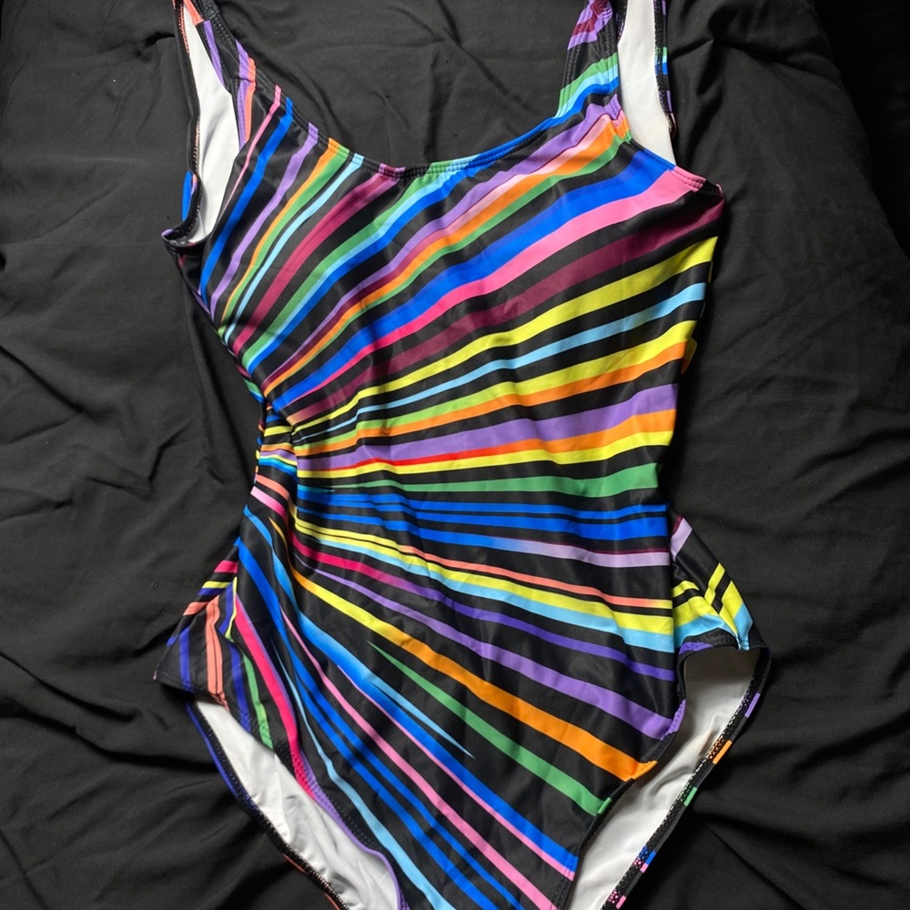 One piece rainbow swimsuit
